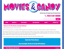 Tablet Screenshot of moviesandcandy.com